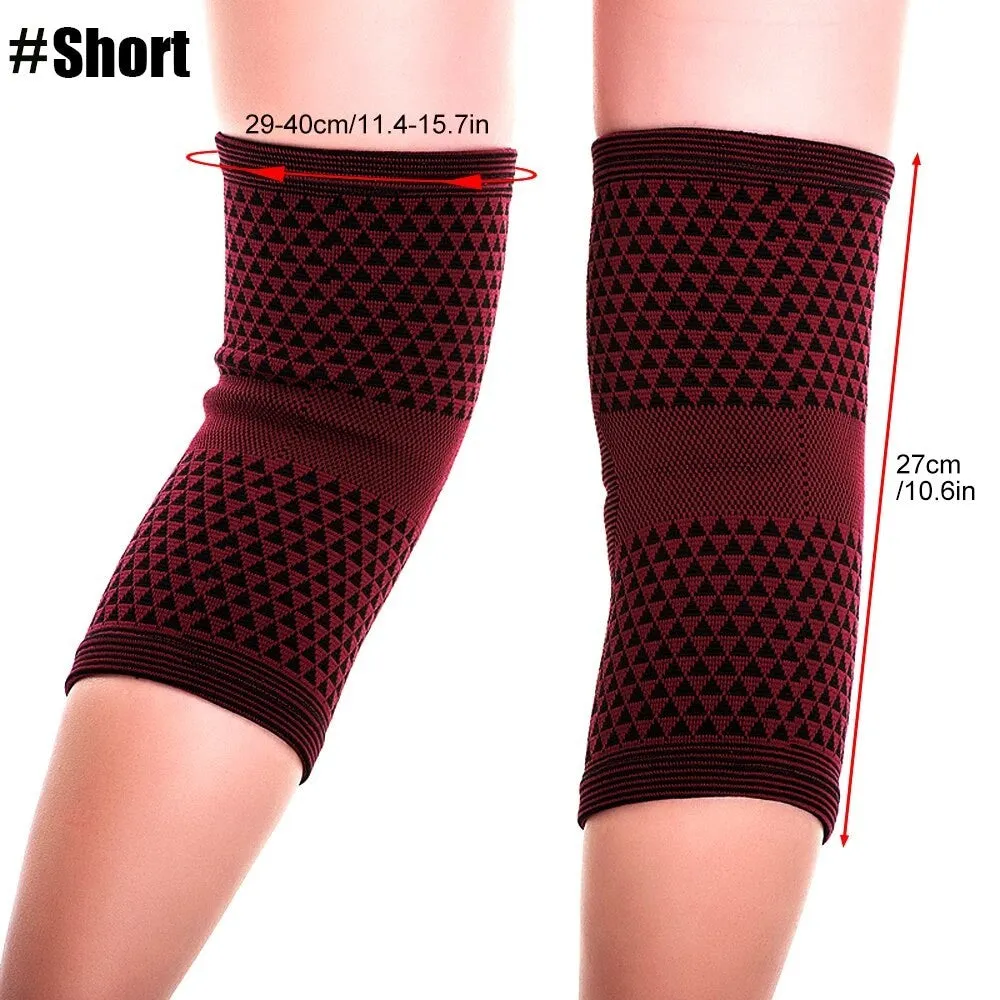 2pcs/pair High Elastic Tourmaline Magnetic Warm Knee Pads for Rheumatoid Arthritis