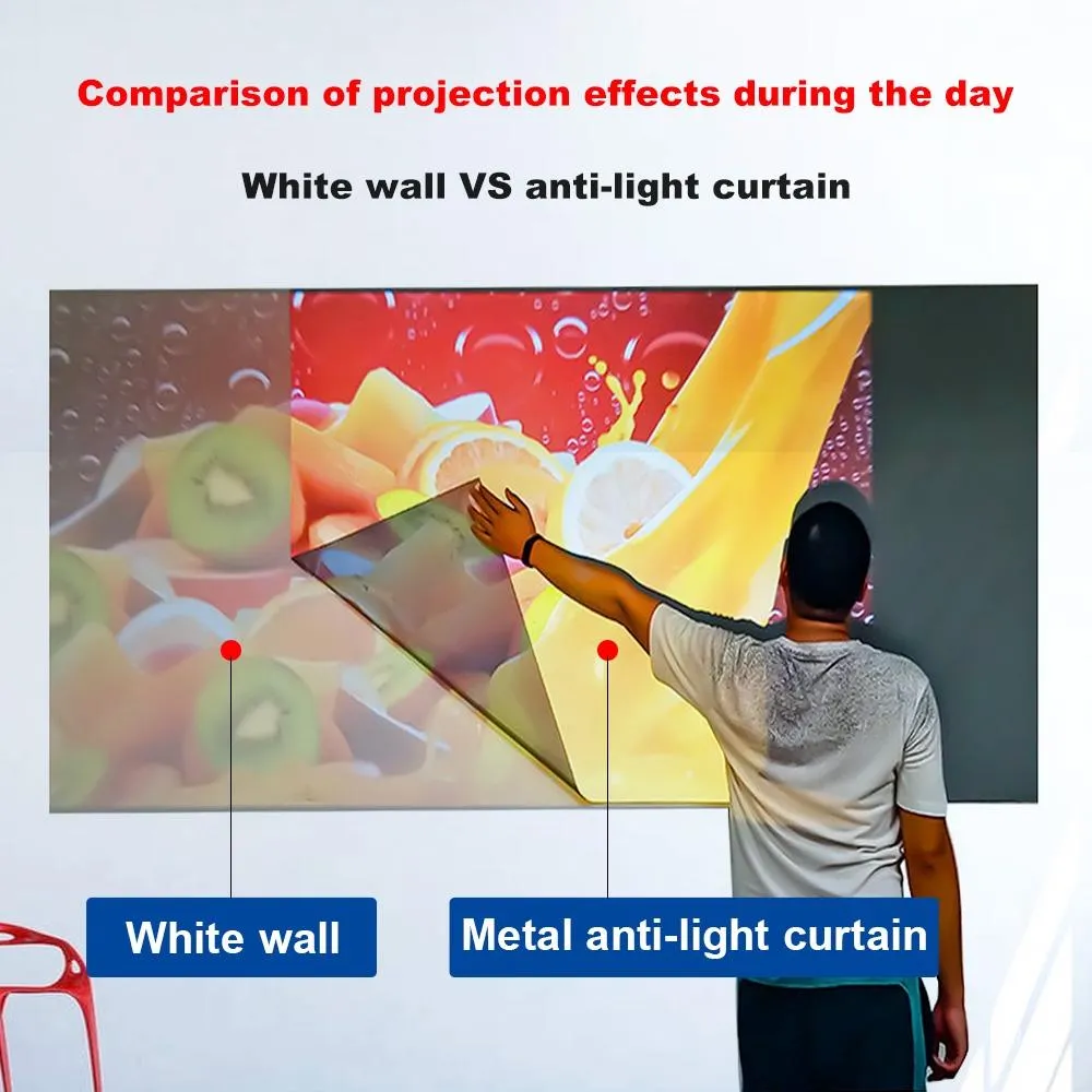 72 Folding Anti-light Projection Curtain - 16 9 - 159x90cm