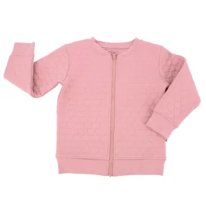 Cozy Quilted Zip Up Pink Jacket