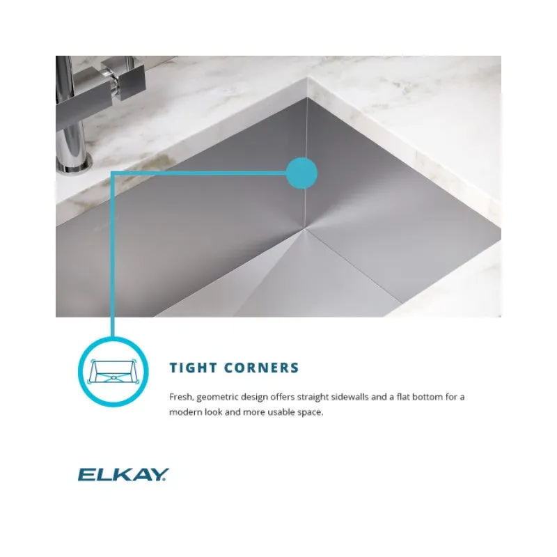 Crosstown 18.5" x 30.5" x 10" Stainless Steel Single-Basin Undermount Kitchen Sink Kit