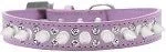 Double Crystal and White Spikes Dog Collar in Many Colors
