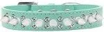 Double Crystal and White Spikes Dog Collar in Many Colors