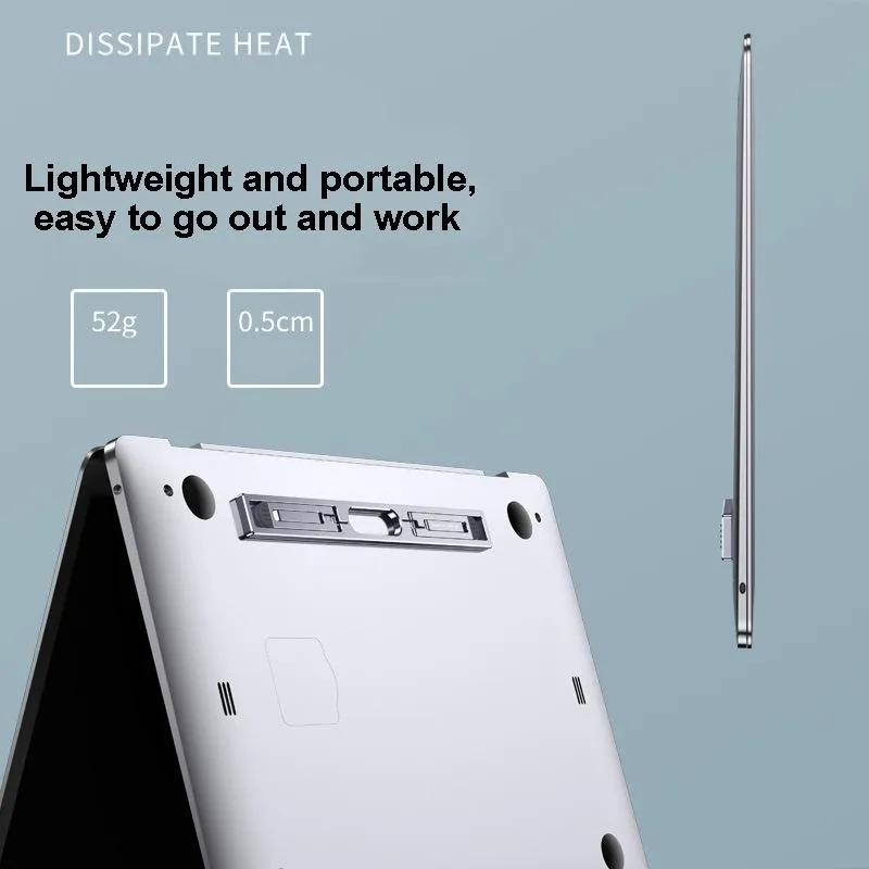 Foldable Aluminum Laptop Stand - Adjustable Height Base