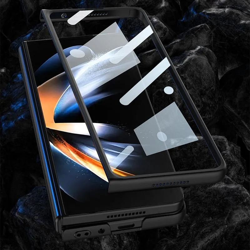 Foldable Leather Case with Stand for Samsung Galaxy z Fold 4 - Ultra Thin