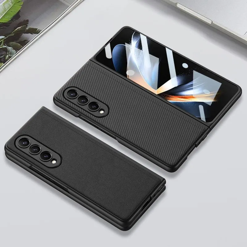 Foldable Leather Case with Stand for Samsung Galaxy z Fold 4 - Ultra Thin
