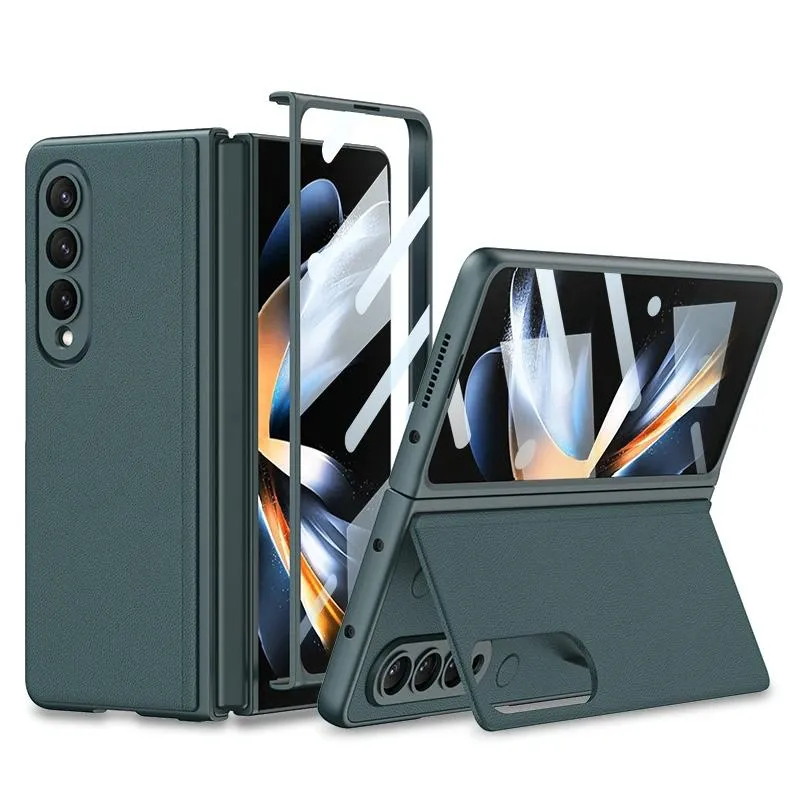 Foldable Leather Case with Stand for Samsung Galaxy z Fold 4 - Ultra Thin