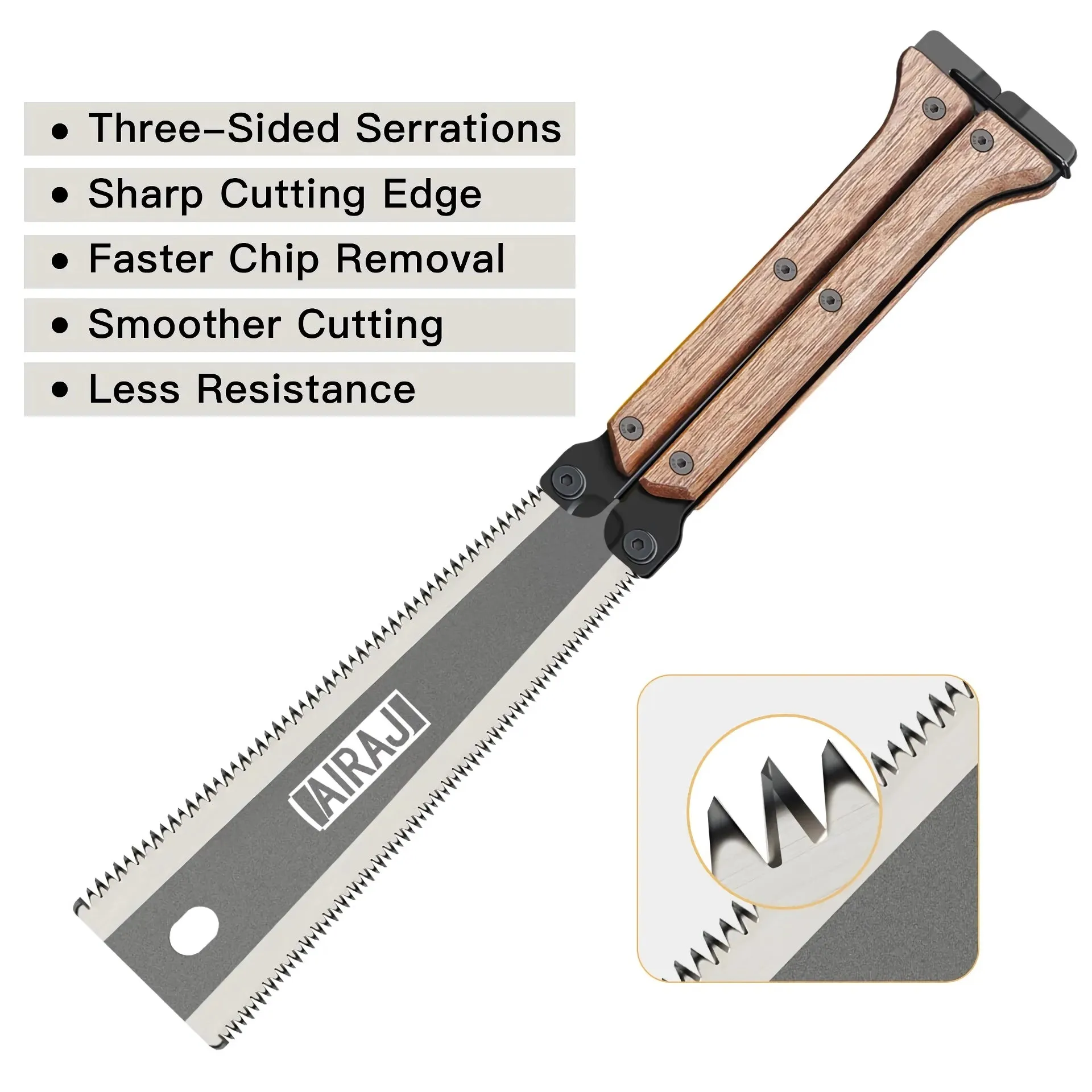 Folding SK5 Steel Pocket Garden Saw - Precision Japanese Woodworking Tool