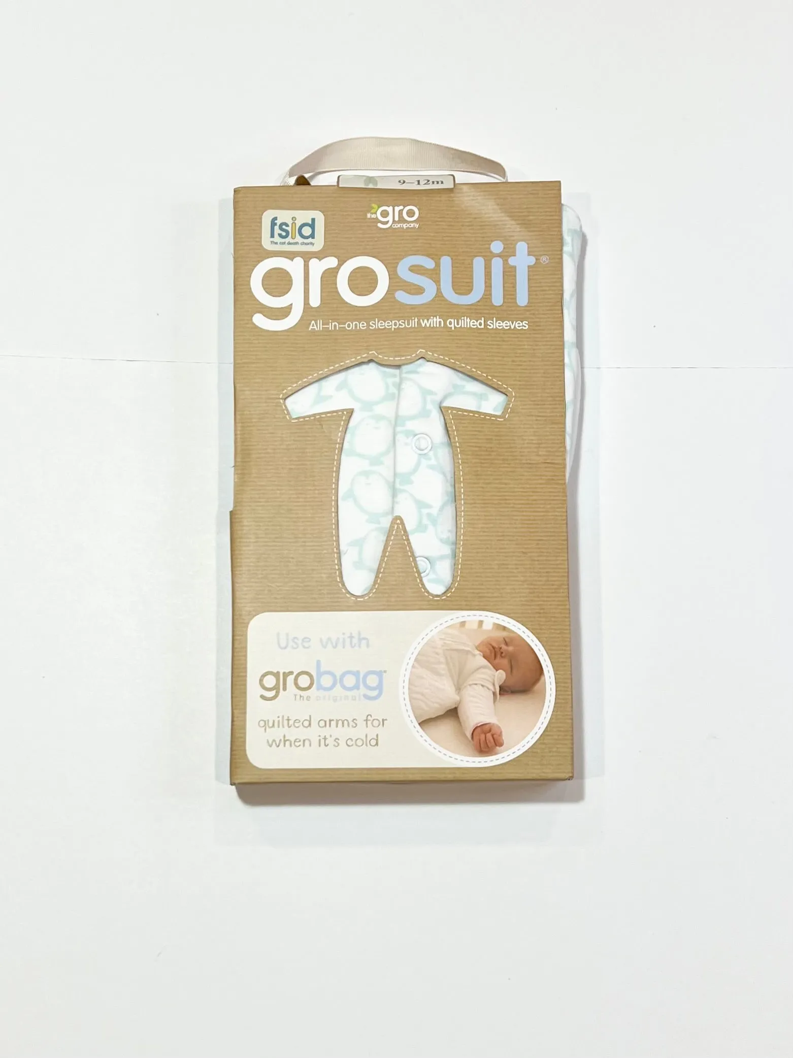 Green penguin GroSuit brand new - Size 9-12 months