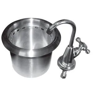HS-DSROG Drop-In Round Dipperwell Sink w/ NO LEAD Faucet