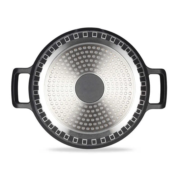 Kitchen Cooking Black Soup Stock Pots-أواني حساء
