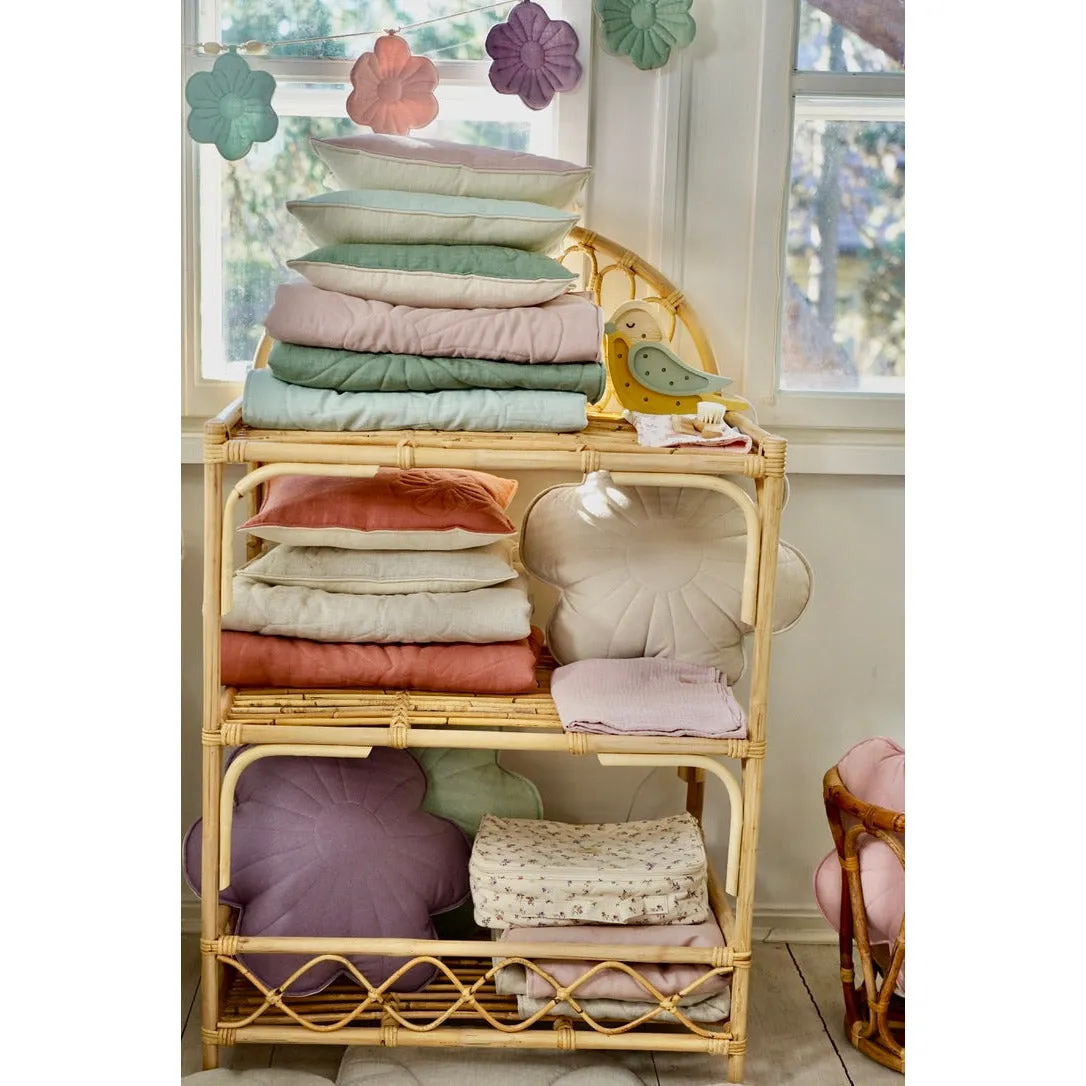Linen bloom cot bedding set