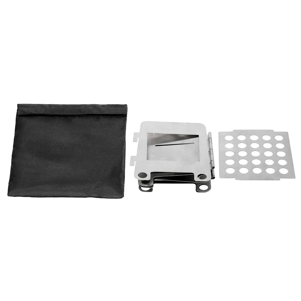 Lixada Ultralight Wood Stove Portable Titanium Folding Wood Stove Outdoor Camping Stove Pocket Burner for Cooking Backpacking