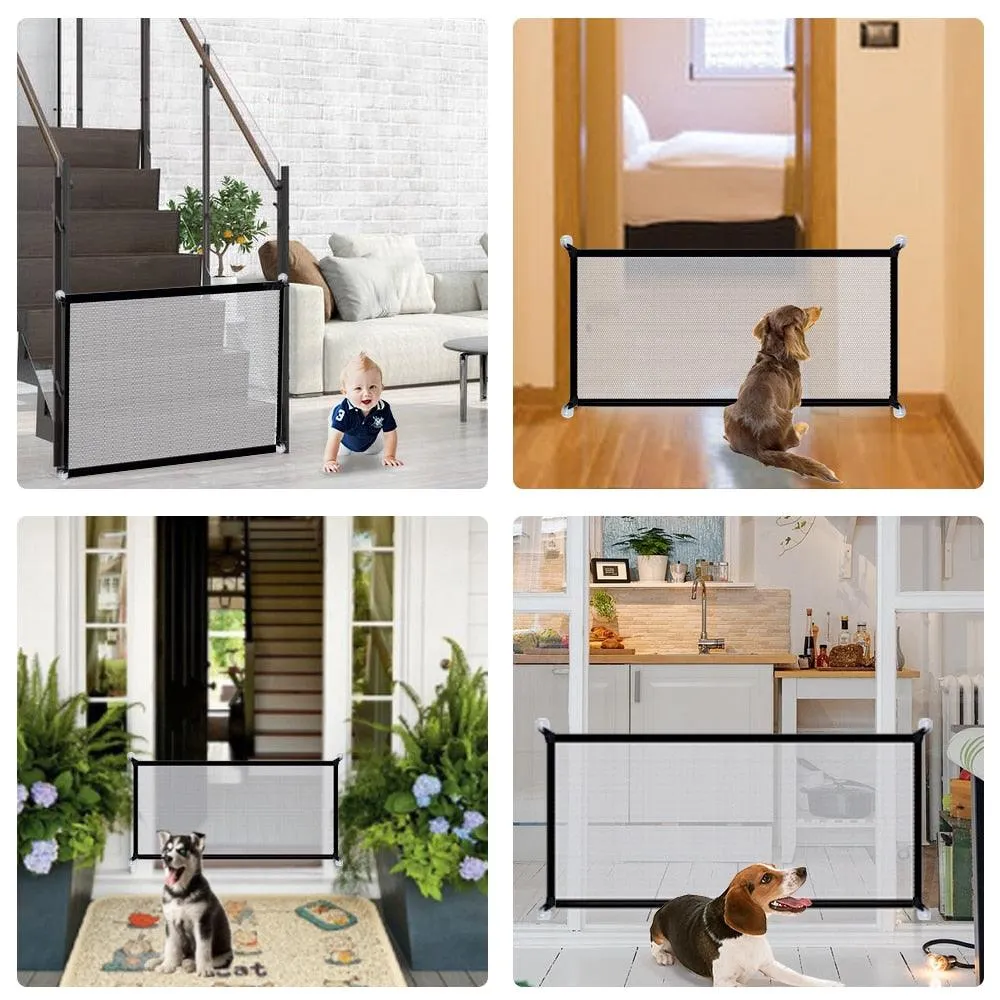Portable Folding Mesh Pet Gate