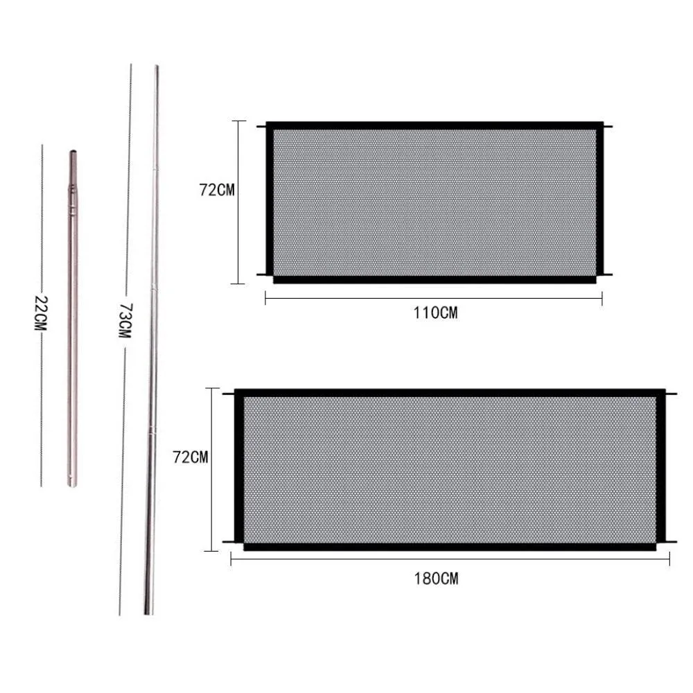 Portable Folding Mesh Pet Gate