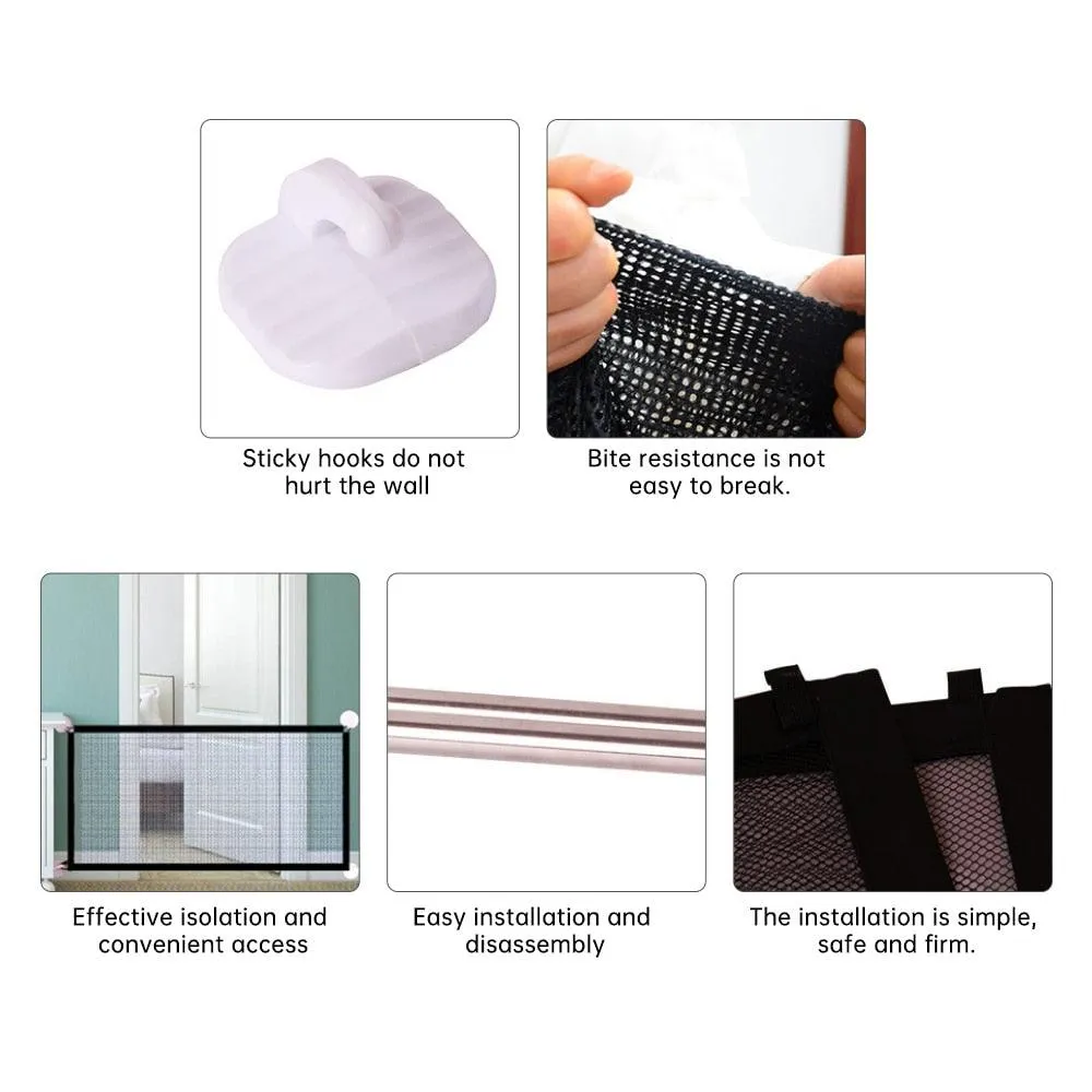 Portable Folding Mesh Pet Gate
