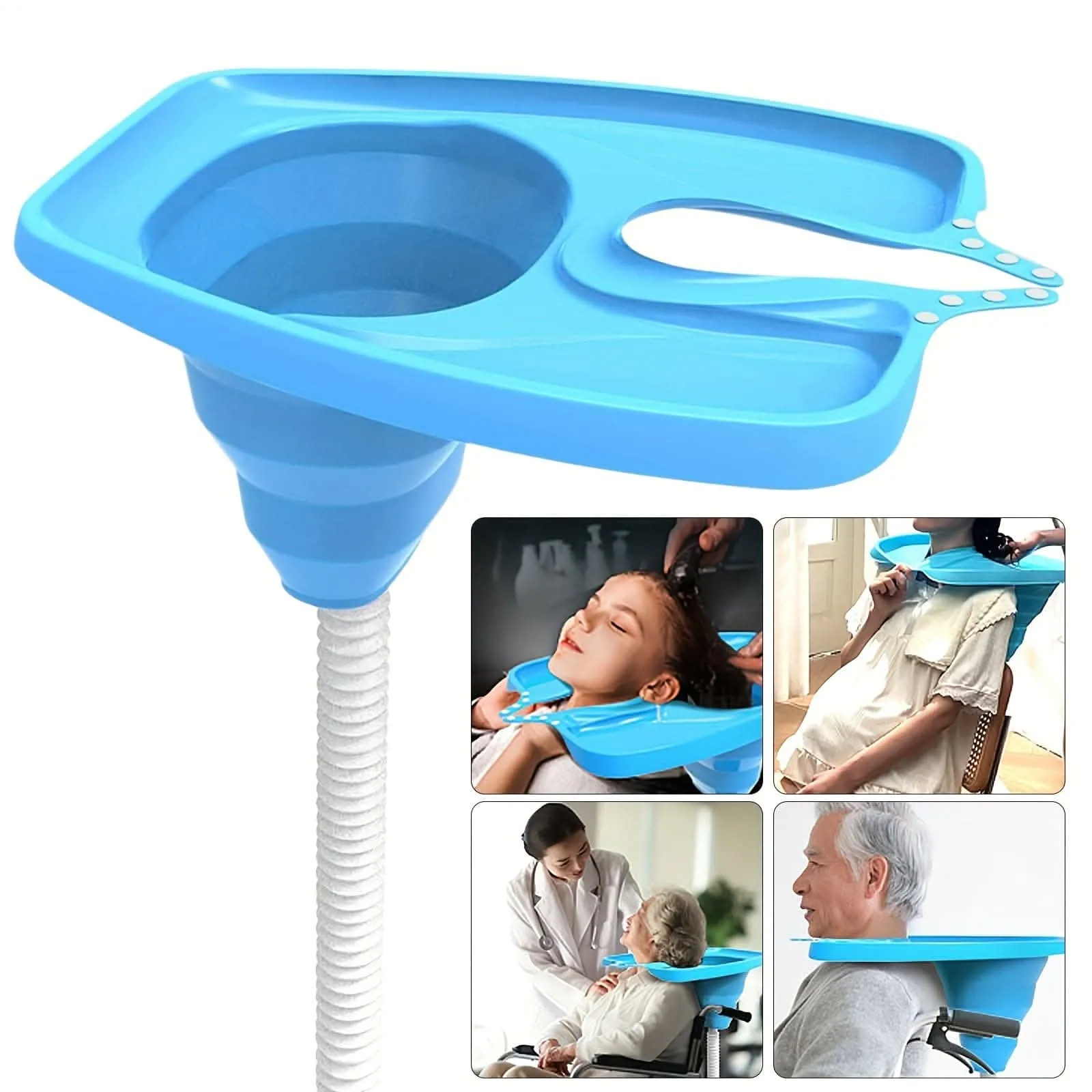 Portable Folding Shampoo Basin - Convenient Hair Washing for Pregnant Women