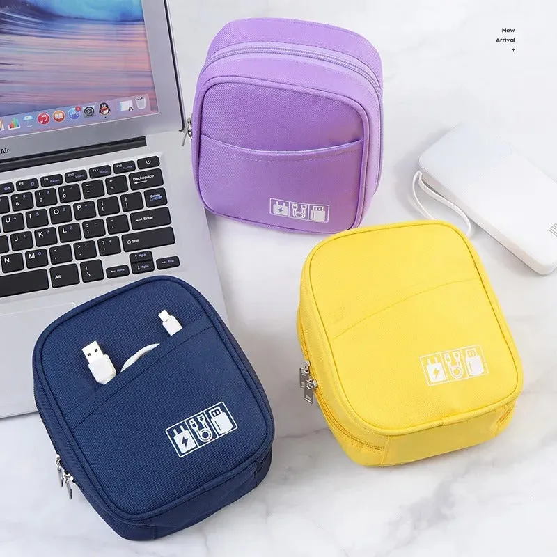 Portable Waterproof Data Cable Organizer Bag for Travel Accessories