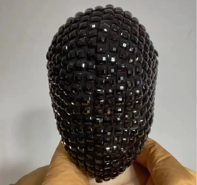Spiked Crystal Mask Hood Helmet