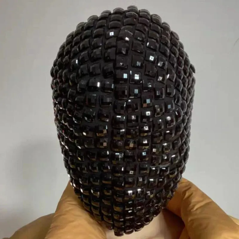 Spiked Crystal Mask Hood Helmet