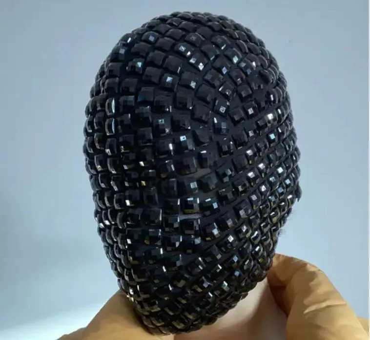 Spiked Crystal Mask Hood Helmet