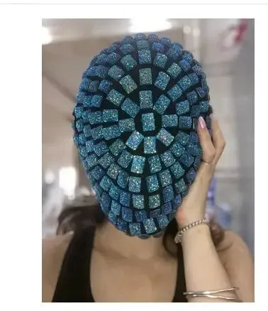Spiked Crystal Mask Hood Helmet