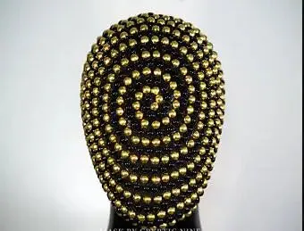 Spiked Crystal Mask Hood Helmet