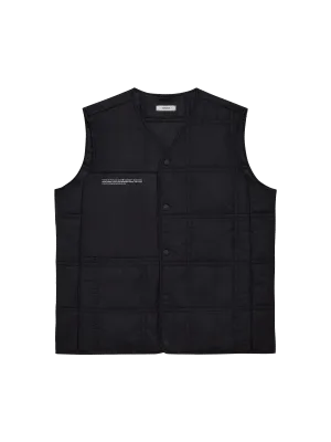 Womens Flower-Warmth Quilted Giletblack