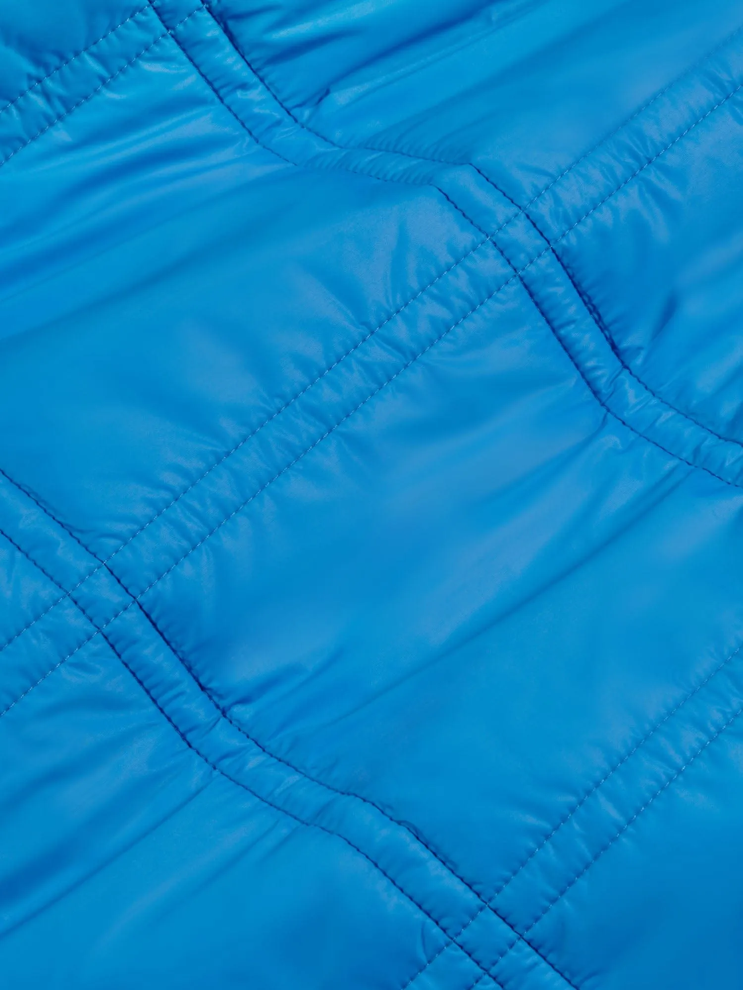 Womens Flower-Warmth Quilted Giletcerulean blue