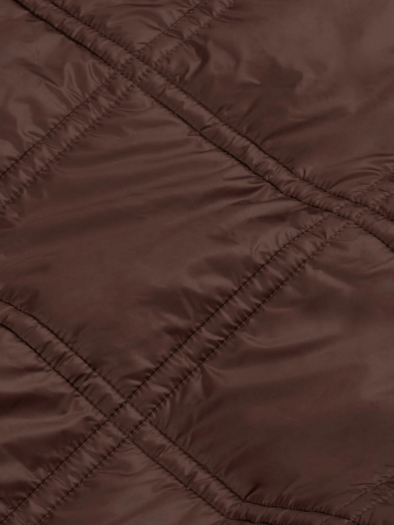 Womens Flower-Warmth Quilted Giletchestnut brown