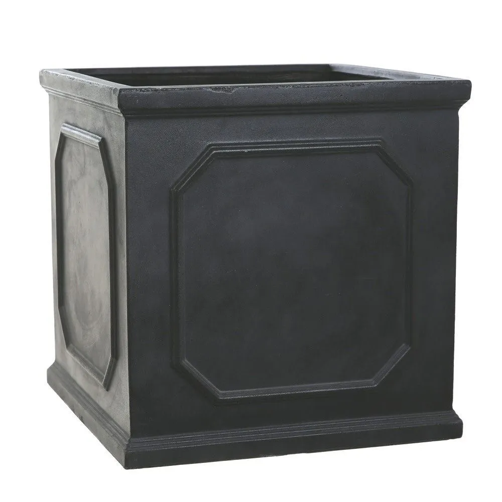 Woodlodge 27cm Black Chelsea Square Planter
